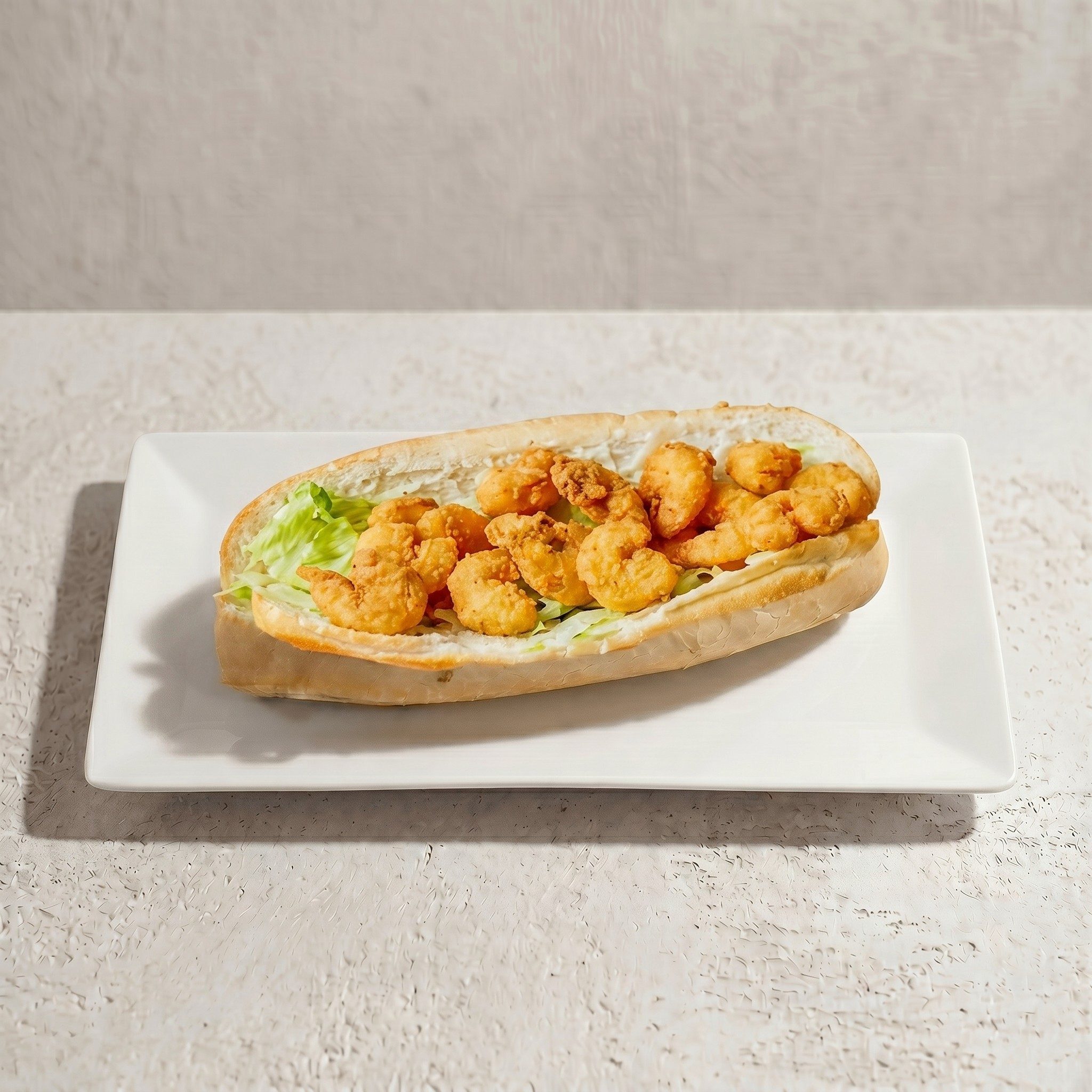 Popcorn Shrimp Poboy 8in.