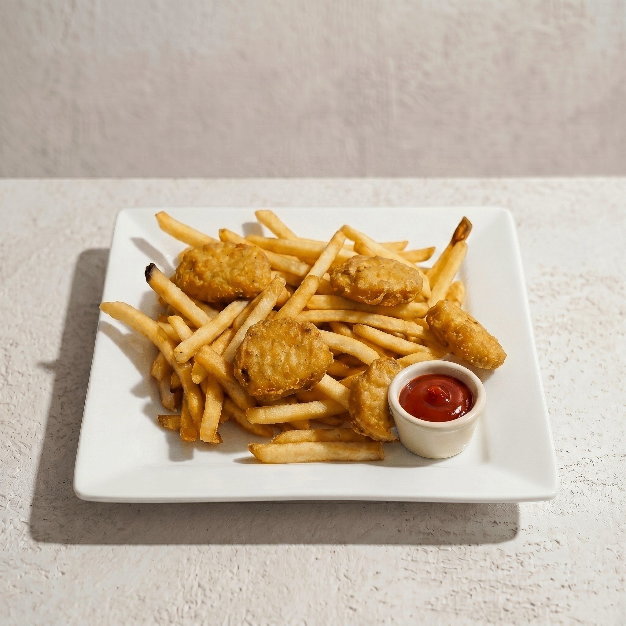 Chicken Nuggets with Fries.